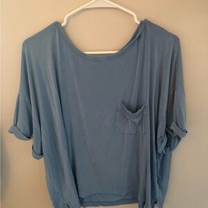 American Eagle Outfitters Blue Short Sleeve Top